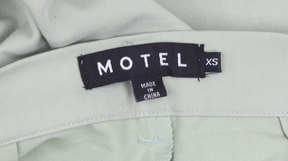 Motel Women’s Green XS Straight Leg Stretch Trousers