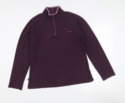 Mountain Life Women's Purple Size 14 1/4 Zip Fleece Sweatshirt