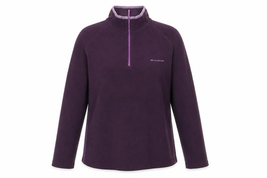 Mountain Life Women's Purple Size 14 1/4 Zip Fleece Sweatshirt
