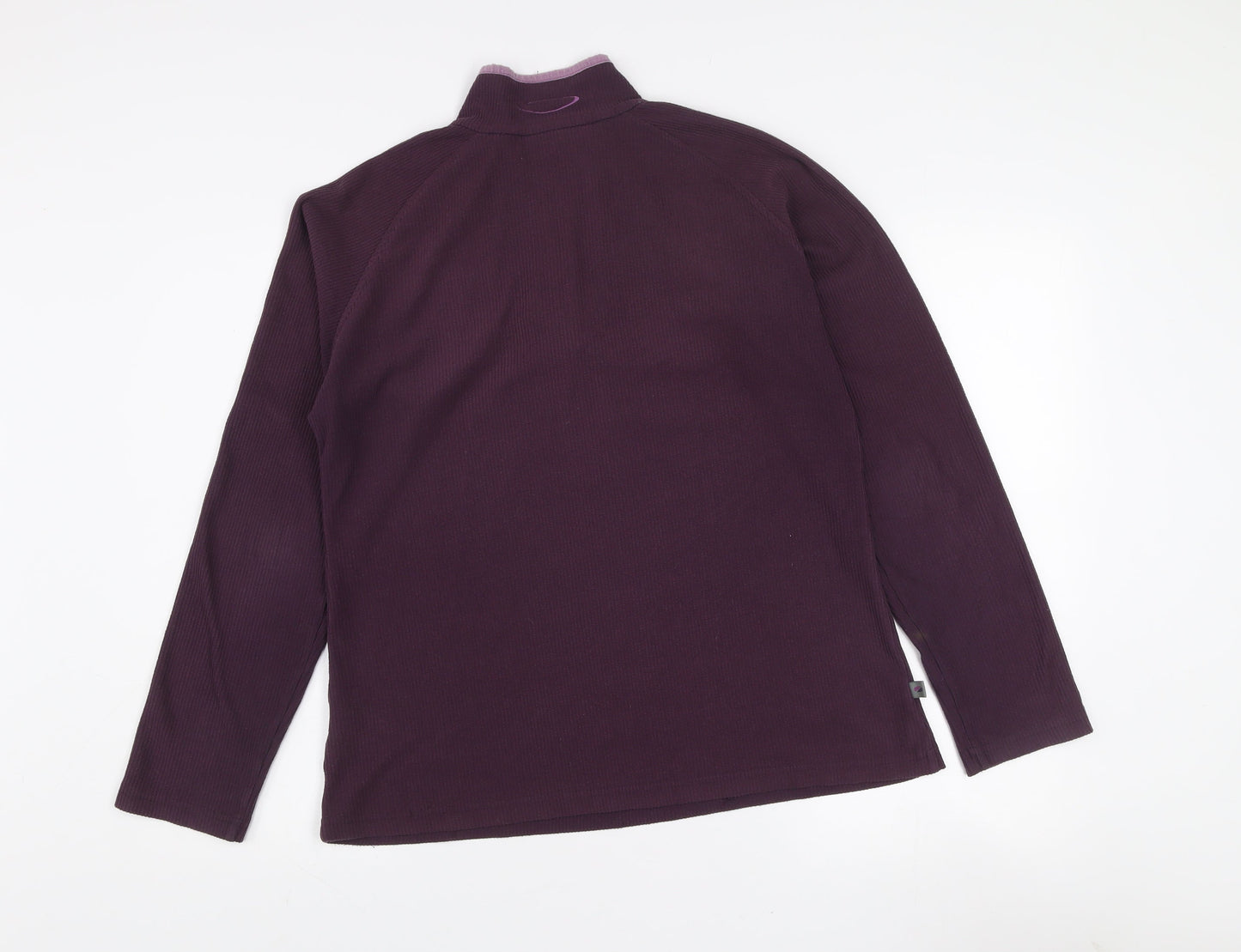Mountain Life Women's Purple Size 14 1/4 Zip Fleece Sweatshirt