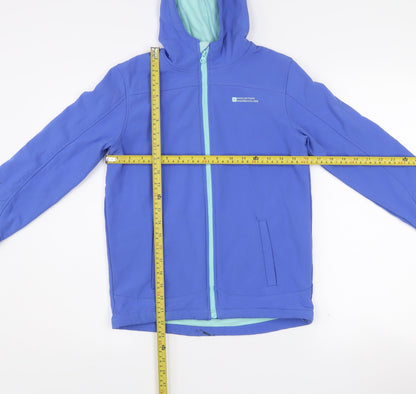 Mountain Warehouse Boys Blue Soft Shell Hooded Jacket 11-12 Years