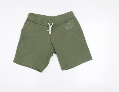 Jack Wills Men's Green Sweat Shorts M Regular Fit Drawstring Pockets