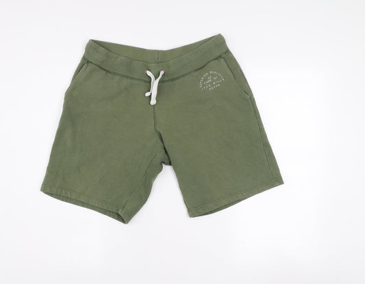 Jack Wills Men's Green Sweat Shorts M Regular Fit Drawstring Pockets