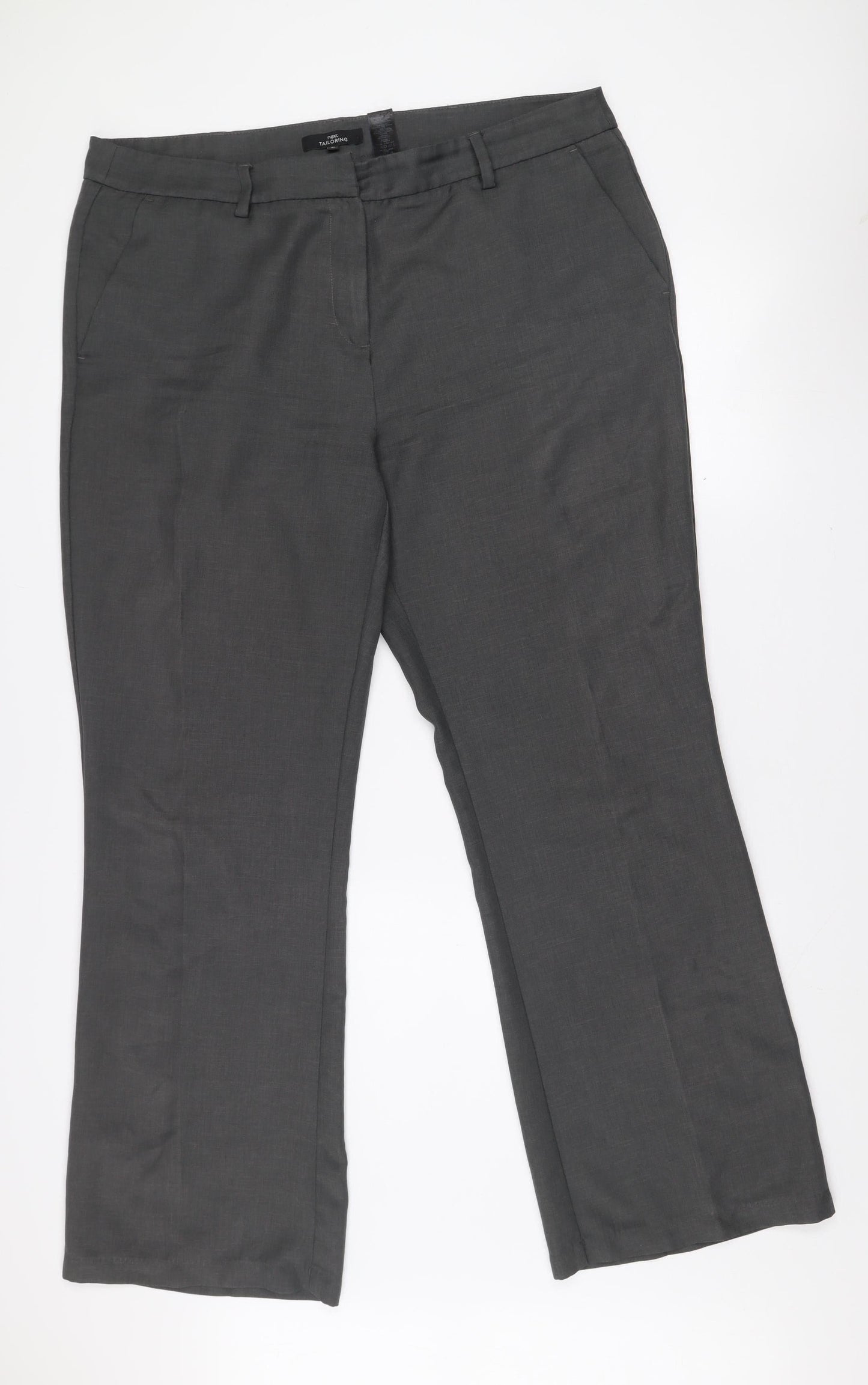Next Men’s Grey Tailoring Dress Pants 18L Regular Fit Trousers