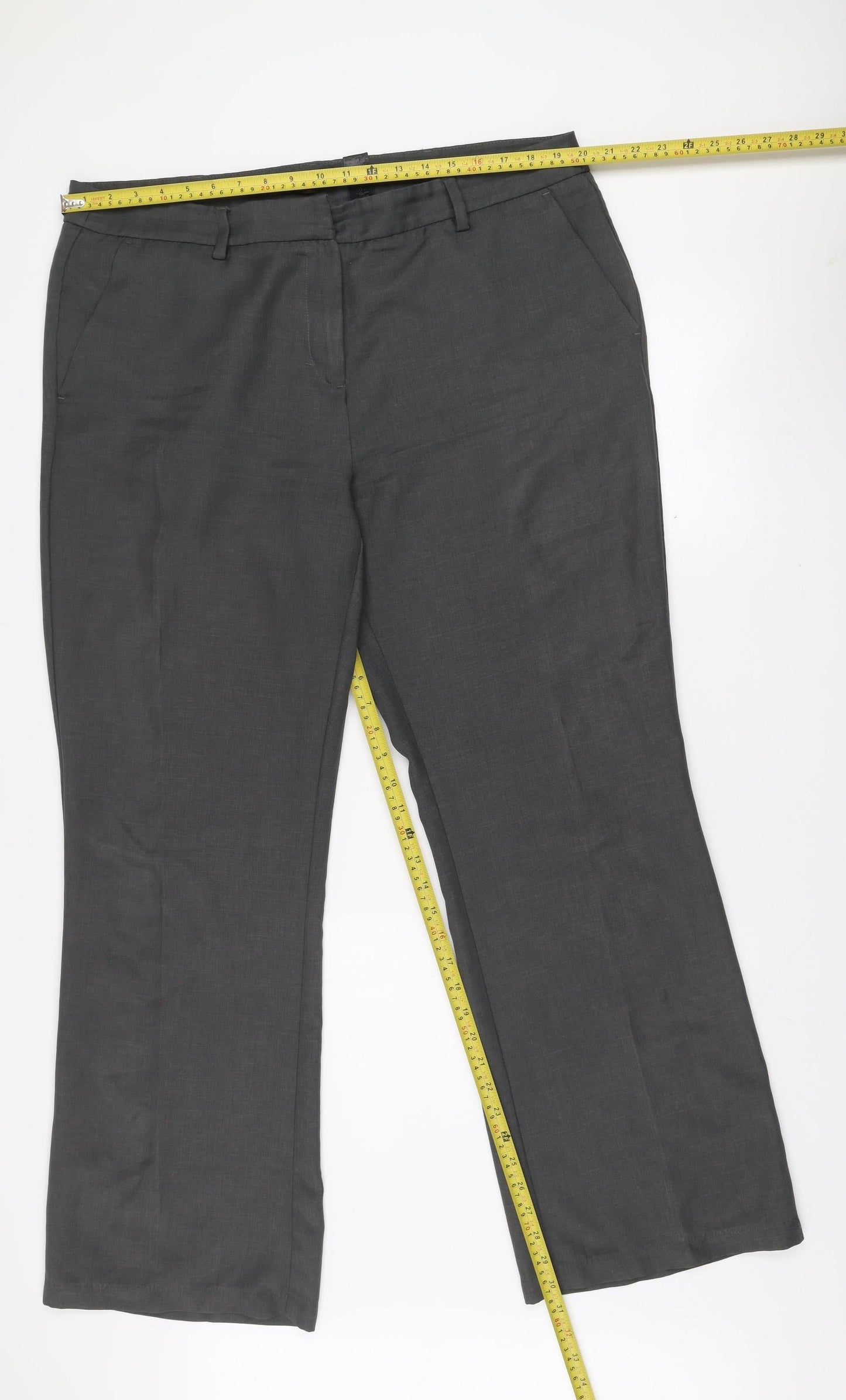 Next Men’s Grey Tailoring Dress Pants 18L Regular Fit Trousers