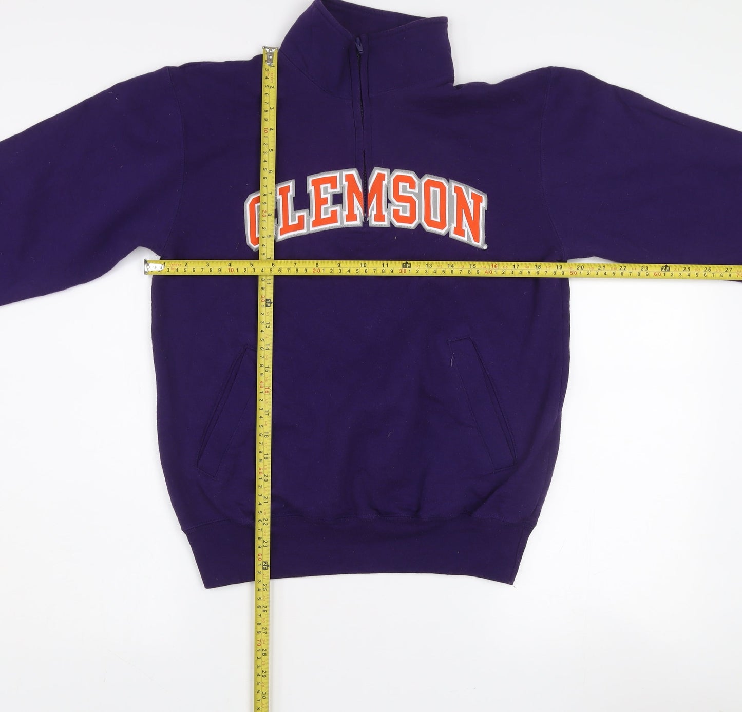 Champion Women's Purple Clemson Fleece 1/4 Zip Sweatshirt Size S