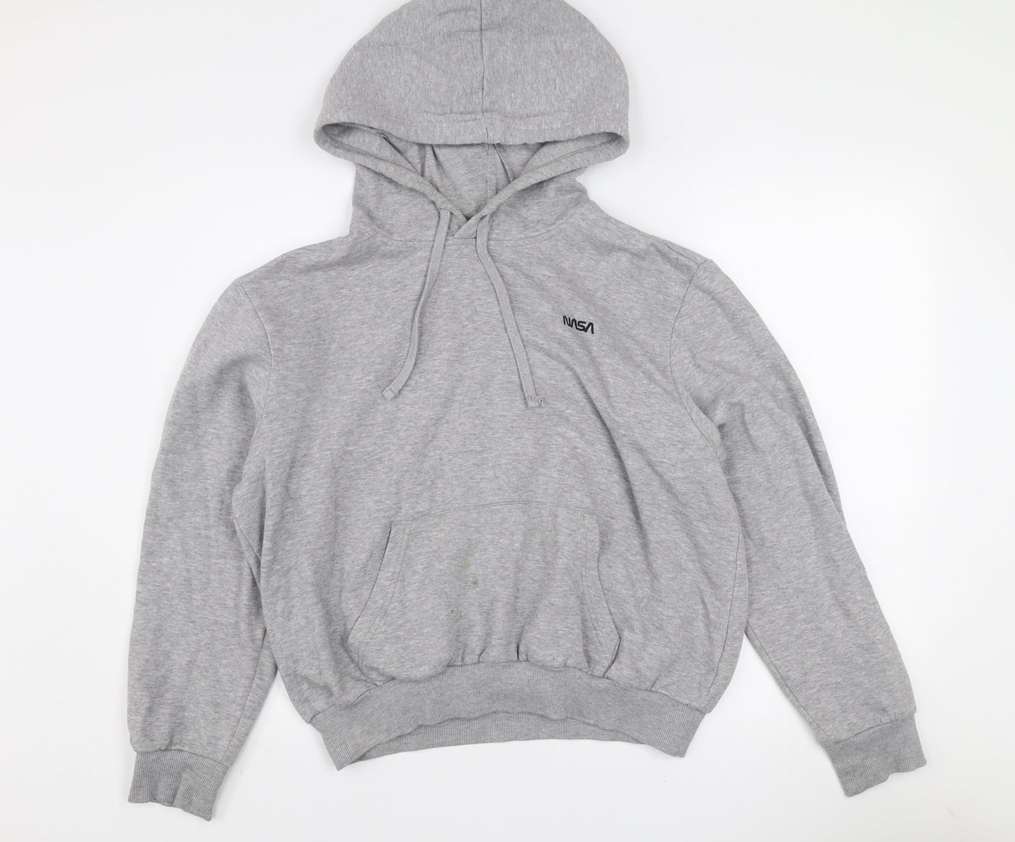 H&M Divided Girls Grey NASA Pullover Hoodie M Cotton Blend Fleece
