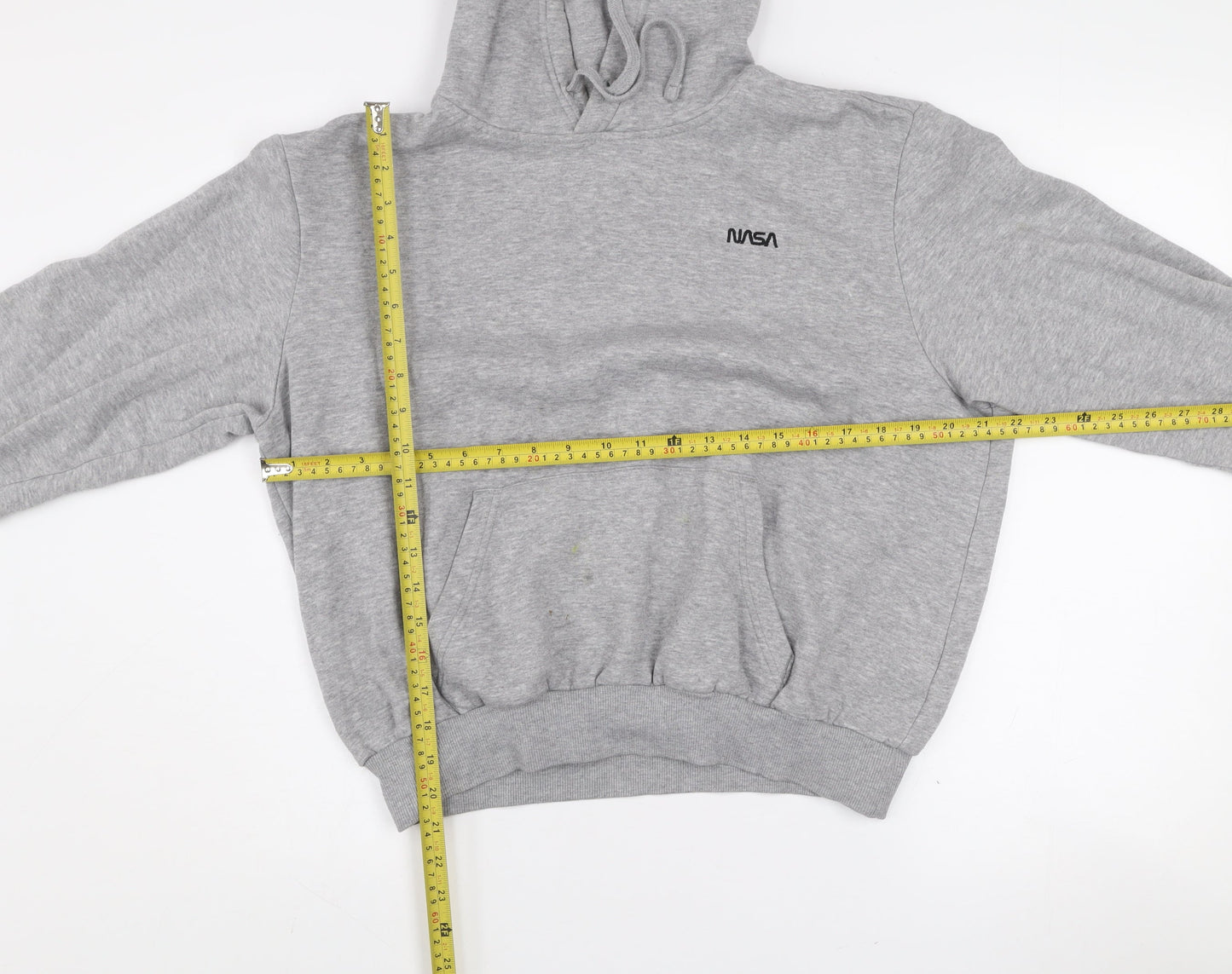H&M Divided Girls Grey NASA Pullover Hoodie M Cotton Blend Fleece