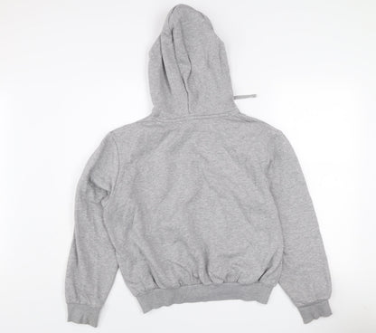 H&M Divided Girls Grey NASA Pullover Hoodie M Cotton Blend Fleece