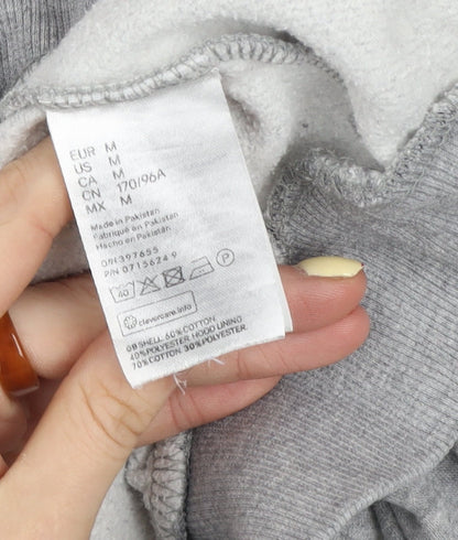 H&M Divided Girls Grey NASA Pullover Hoodie M Cotton Blend Fleece