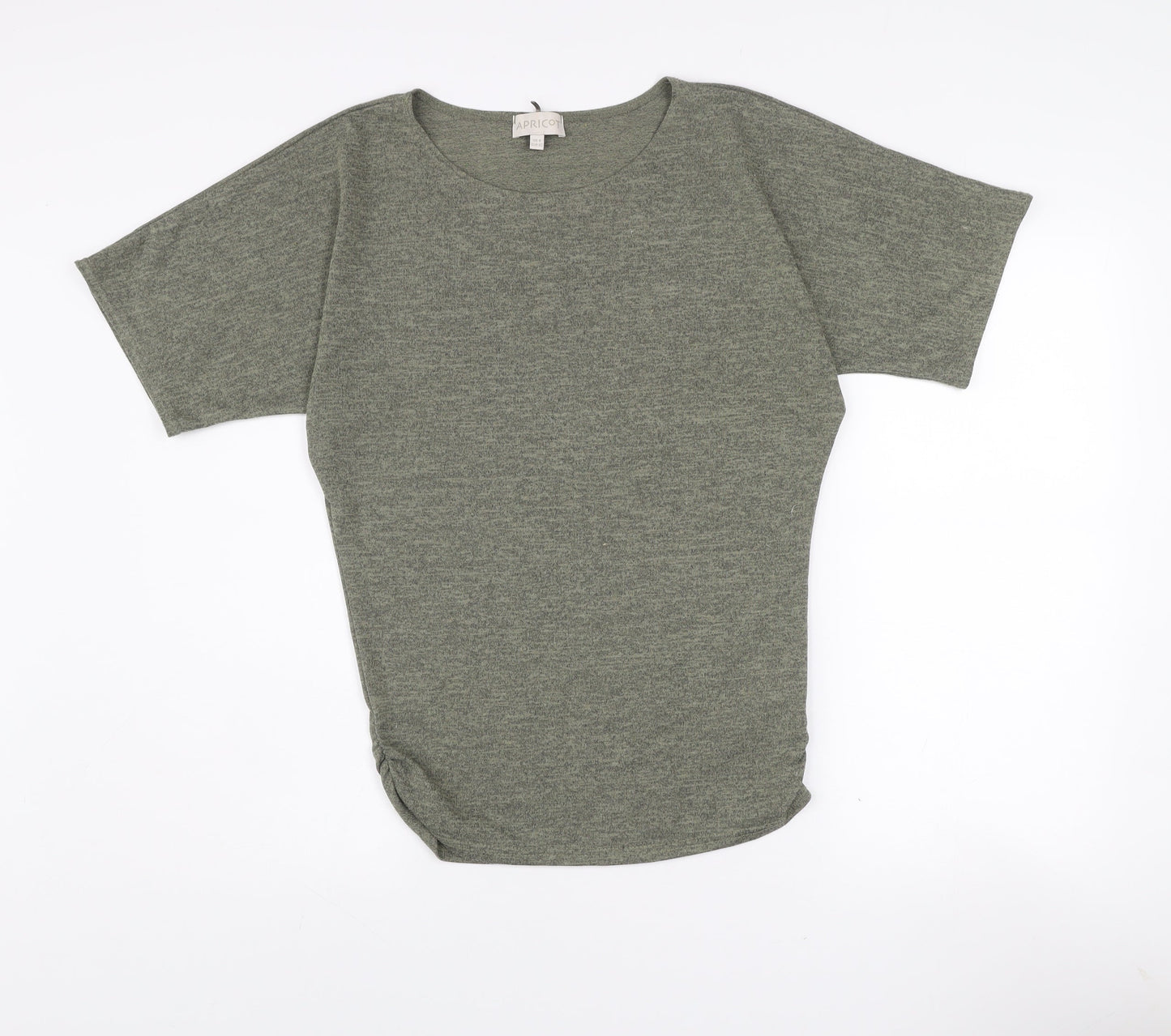 Apricot Women’s Grey Short Sleeve Boat Neck Basic T-Shirt M