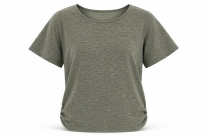 Apricot Women’s Grey Short Sleeve Boat Neck Basic T-Shirt M
