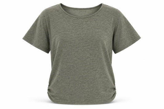 Apricot Women’s Grey Short Sleeve Boat Neck Basic T-Shirt M
