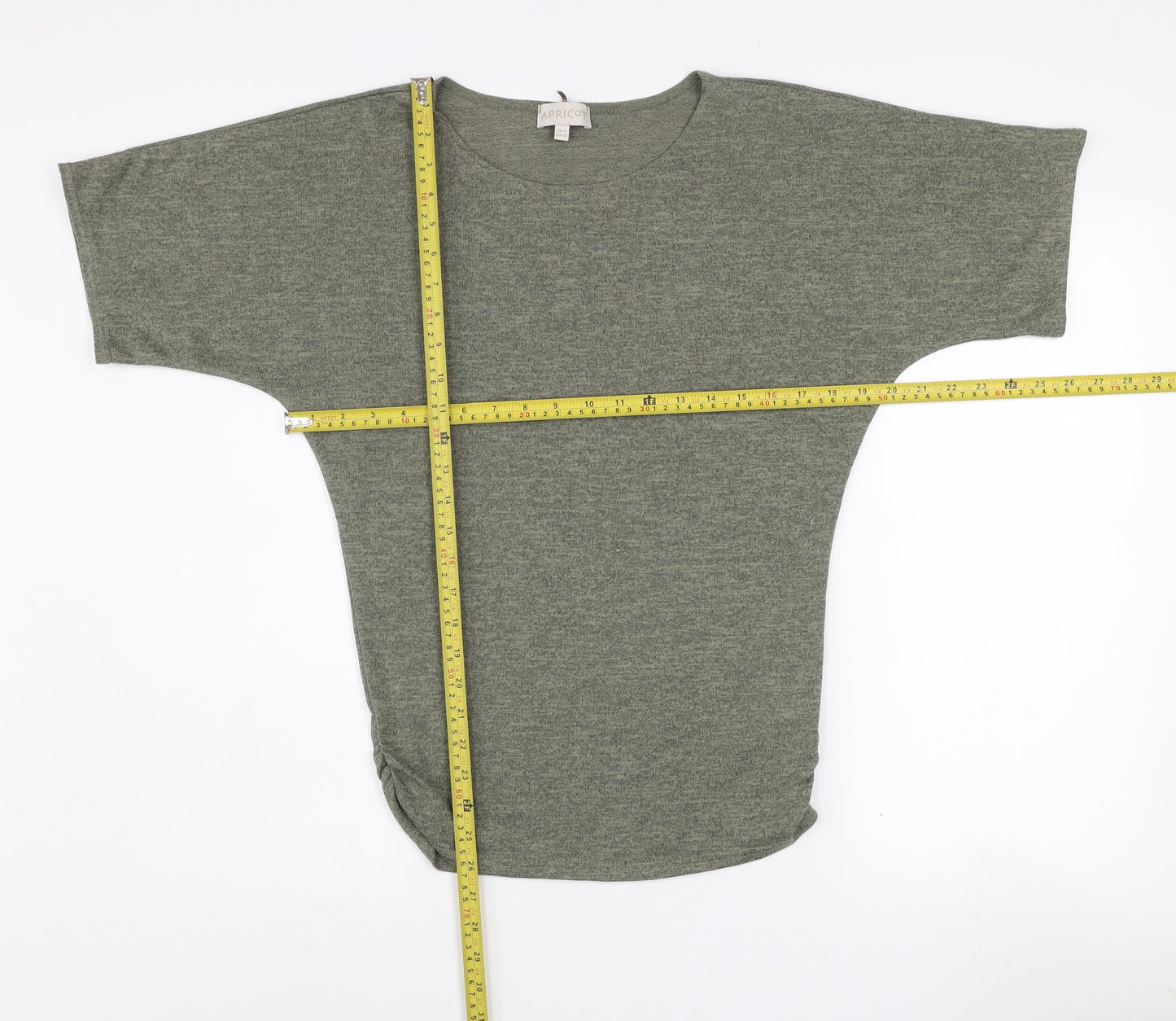 Apricot Women’s Grey Short Sleeve Boat Neck Basic T-Shirt M
