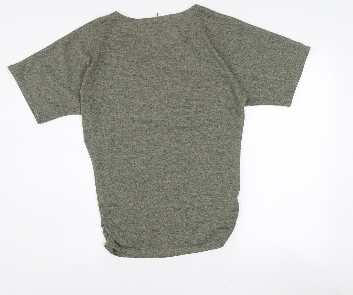 Apricot Women’s Grey Short Sleeve Boat Neck Basic T-Shirt M