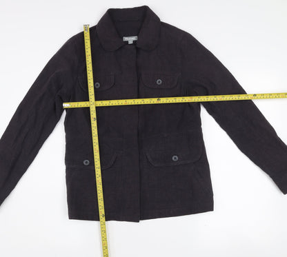 Rohan Unisex Black Linen Blend Long Sleeve Button-Up Shirt S