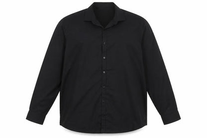 Black Label Men's Black 2XL Long Sleeve Cotton Button-Up Shirt