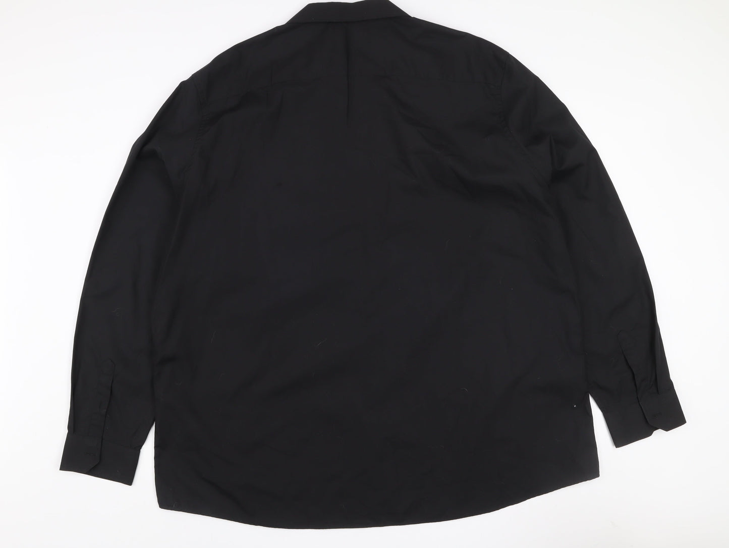 Black Label Men's Black 2XL Long Sleeve Cotton Button-Up Shirt