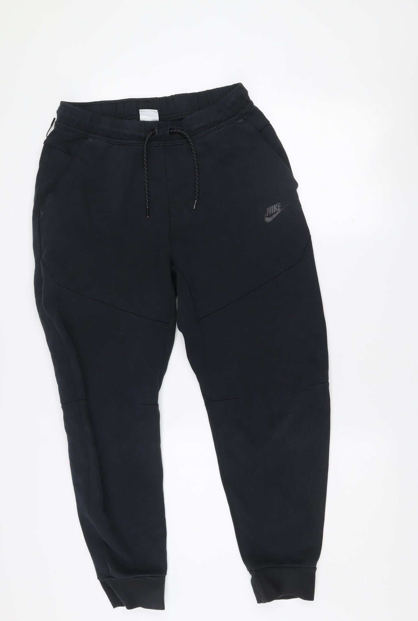 Nike Men Black M Jogger Sweatpants Cotton Blend Drawstring Tapered Fit