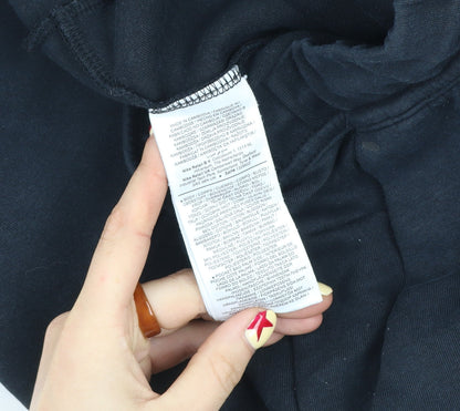 Nike Men Black M Jogger Sweatpants Cotton Blend Drawstring Tapered Fit