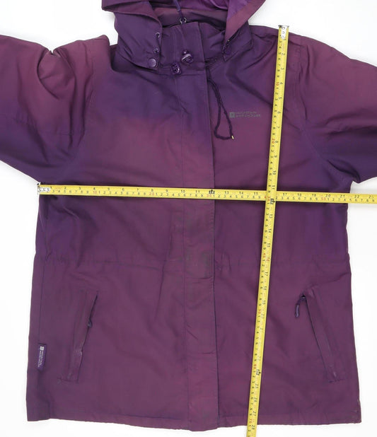 Mountain Warehouse Women’s Purple Waterproof Hooded Rain Coat Size 14