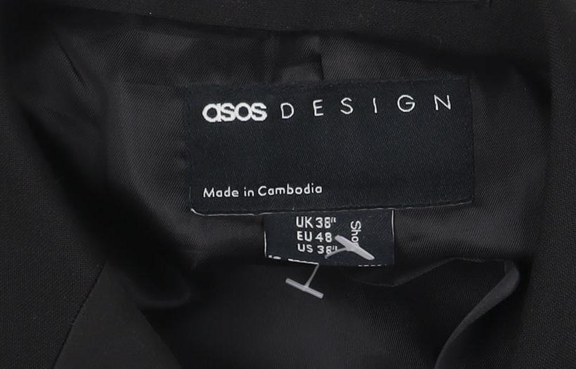 Mens UK Size 38 ASOS DESIGN Regular Black Suit Jacket