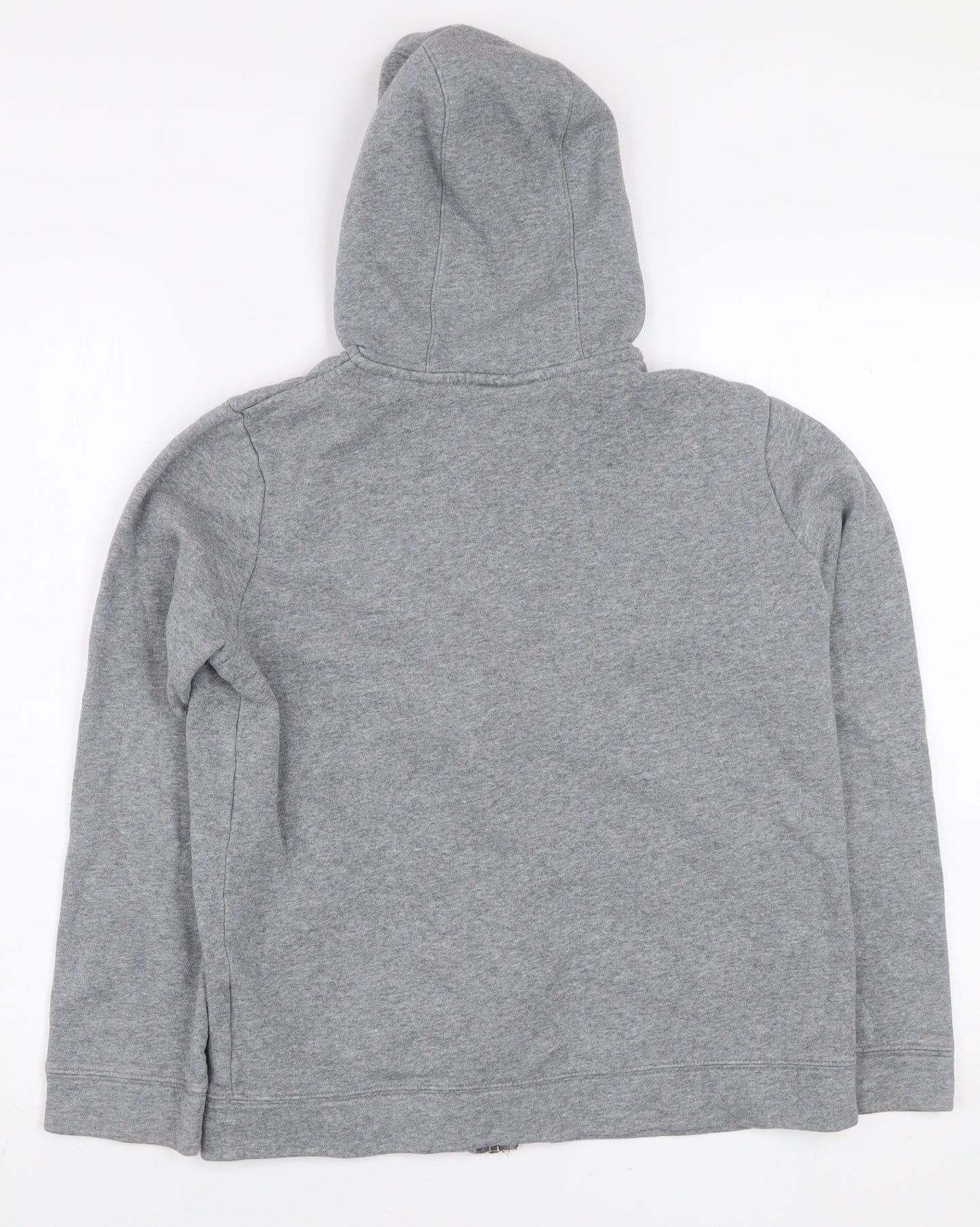 Nike Boys Grey Full Zip Hoodie Size 158cm Regular Fit Lined Hooded Sweatshirt