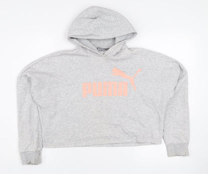 Puma Teens Grey Pullover Hoodie Sweatshirt Size 13-14 Years