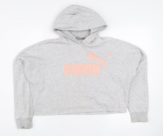 Puma Teens Grey Pullover Hoodie Sweatshirt Size 13-14 Years