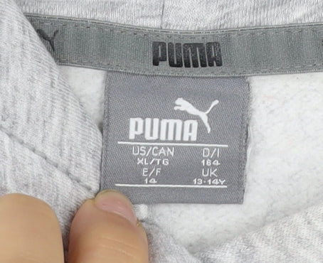 Puma Teens Grey Pullover Hoodie Sweatshirt Size 13-14 Years