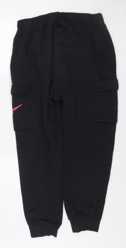 Nike Men's Black Fleece Jogger Trousers Size M Regular Fit