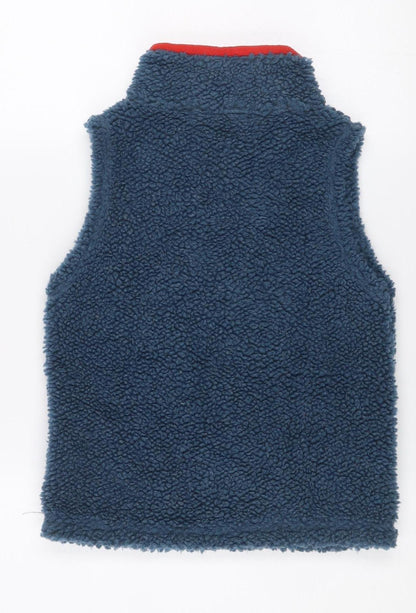 Ramblers Boys Blue Fleece Bodywarmer 6-7 Years Zip Front Tractor Embroidered