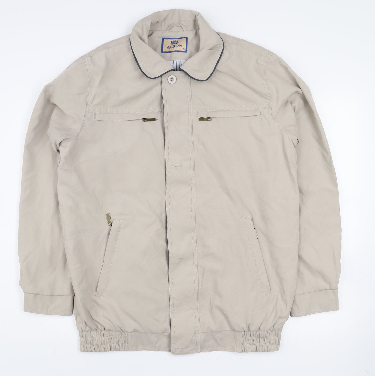 Aldon Men's Beige Polyester Casual Jacket Size S