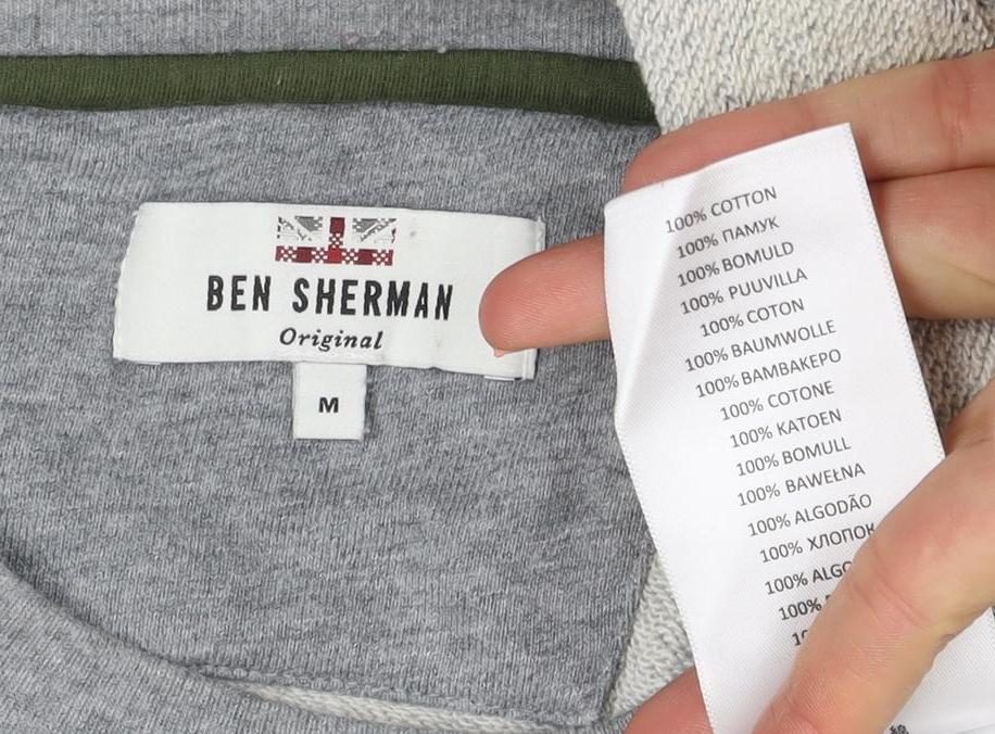 Ben Sherman Men’s Grey Graphic Skull Crew Neck Sweatshirt Size M