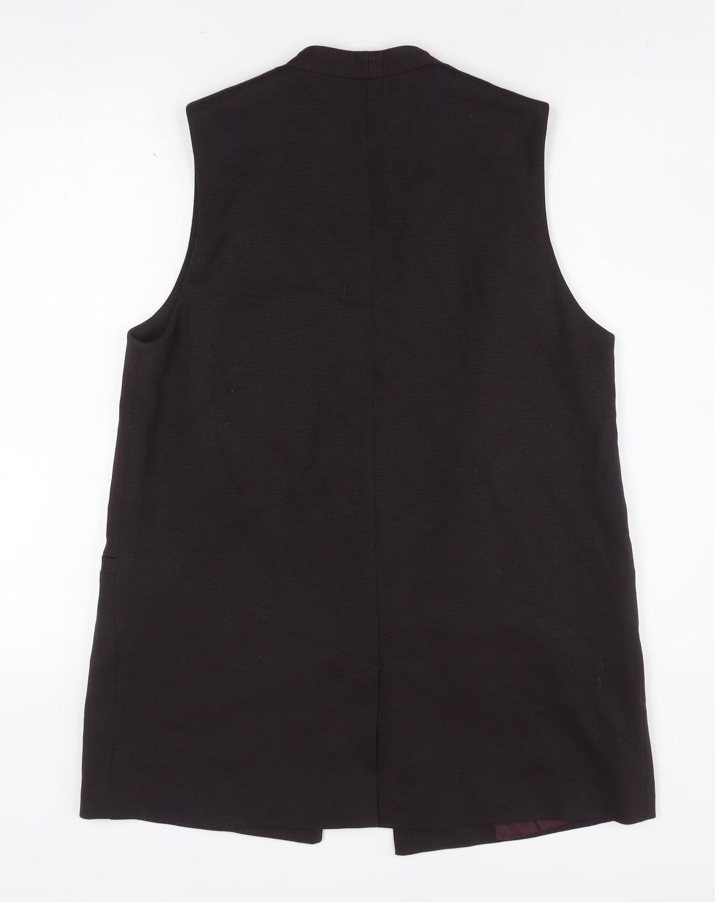 New Look Women Brown Size 12 Long Sleeveless Waistcoat Suit Vest