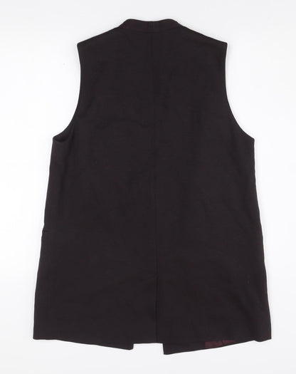 New Look Women Brown Size 12 Long Sleeveless Waistcoat Suit Vest