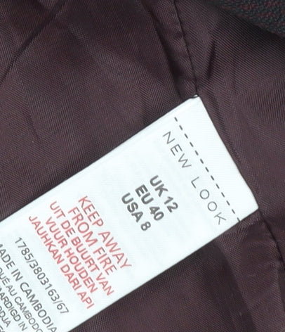 New Look Women Brown Size 12 Long Sleeveless Waistcoat Suit Vest