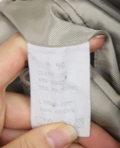 Daniel Grahame Men's Brown Check Wool Blend Blazer Jacket Size 40R