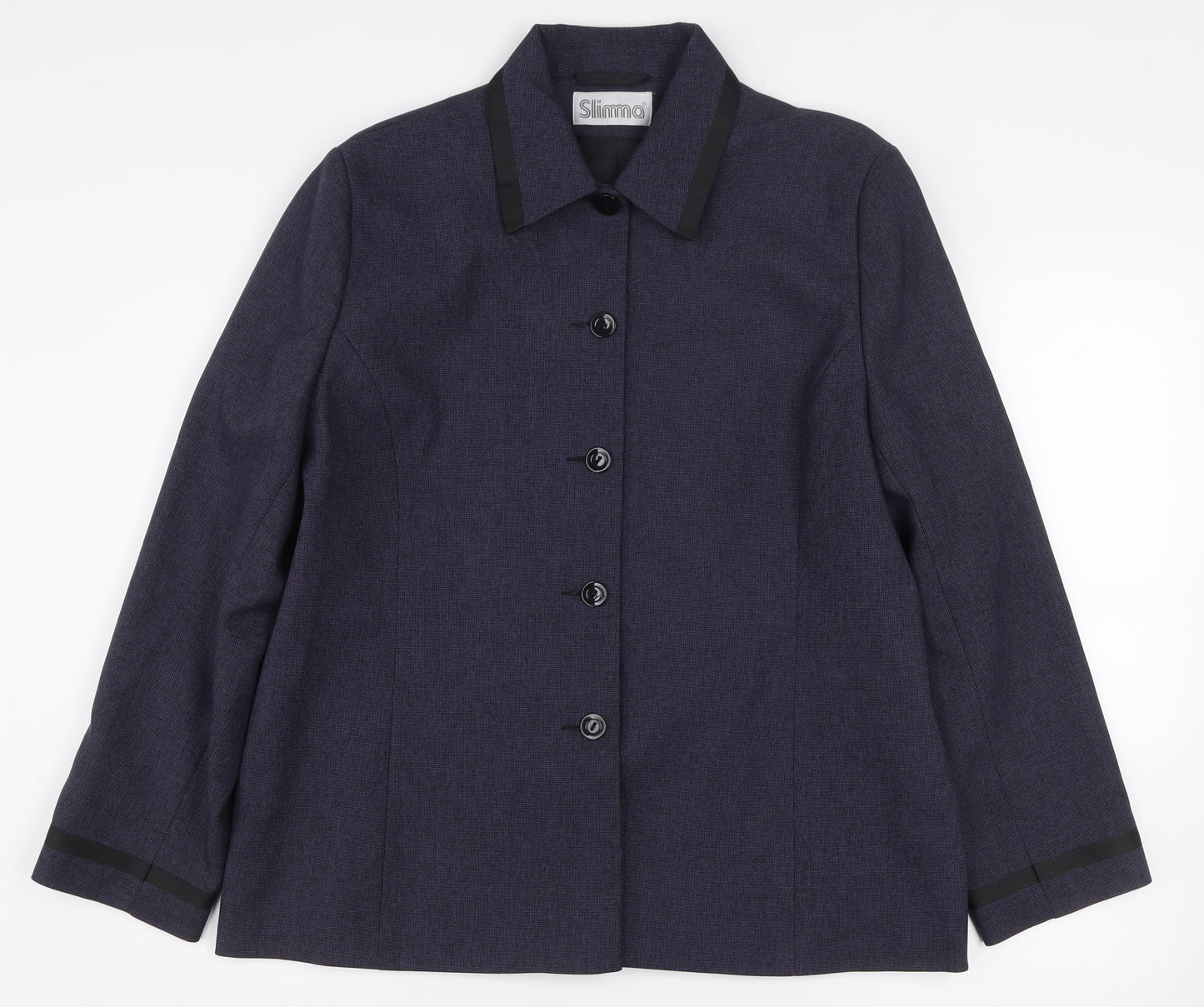Slimma Womens Navy Blue Size 18 Classic Suit Jacket Polyester Lined