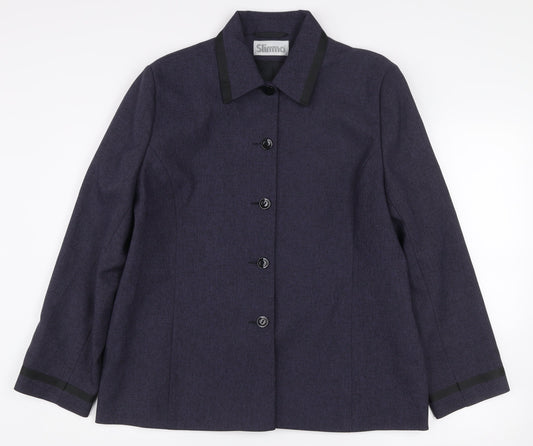 Slimma Womens Navy Blue Size 18 Classic Suit Jacket Polyester Lined