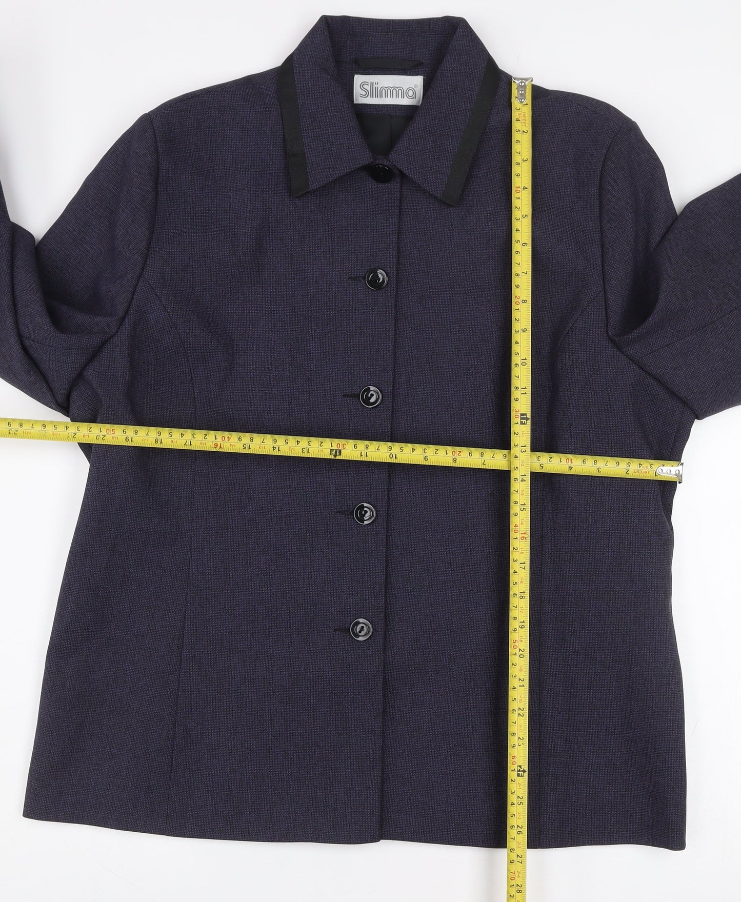 Slimma Womens Navy Blue Size 18 Classic Suit Jacket Polyester Lined