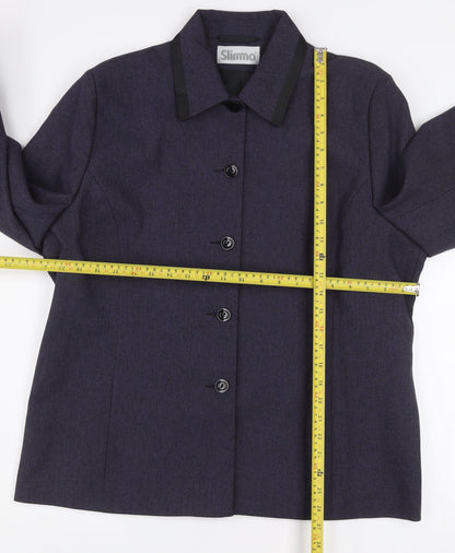 Slimma Womens Navy Blue Size 18 Classic Suit Jacket Polyester Lined