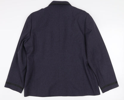 Slimma Womens Navy Blue Size 18 Classic Suit Jacket Polyester Lined