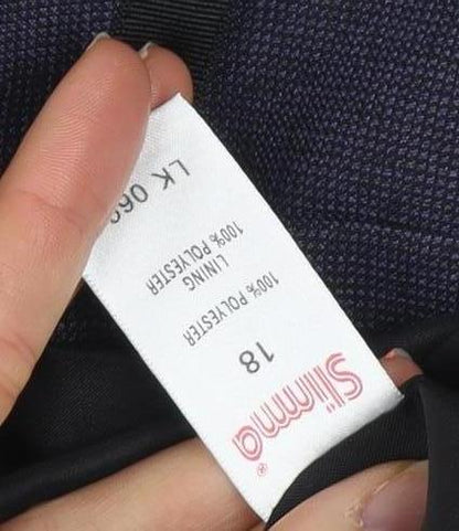 Slimma Womens Navy Blue Size 18 Classic Suit Jacket Polyester Lined