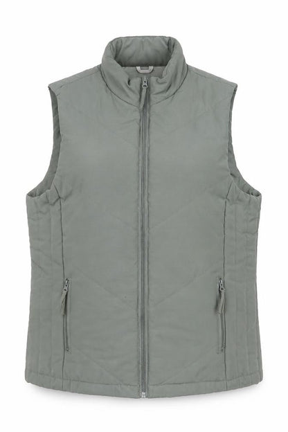 TIGI Womens Green Quilted Zip Bodywarmer Gilet Size 10/12