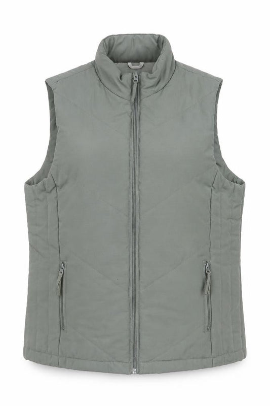 TIGI WEAR Womens Green Quilted Zip Bodywarmer Gilet Size 10/12