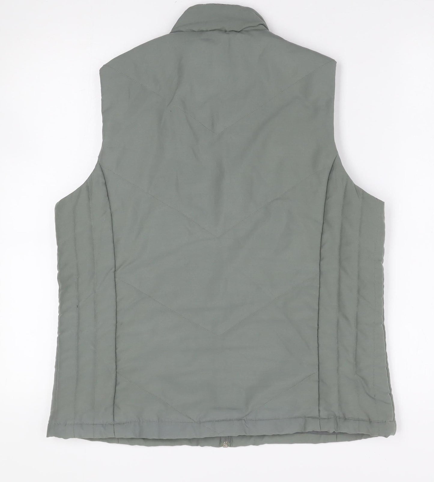TIGI WEAR Womens Green Quilted Zip Bodywarmer Gilet Size 10/12