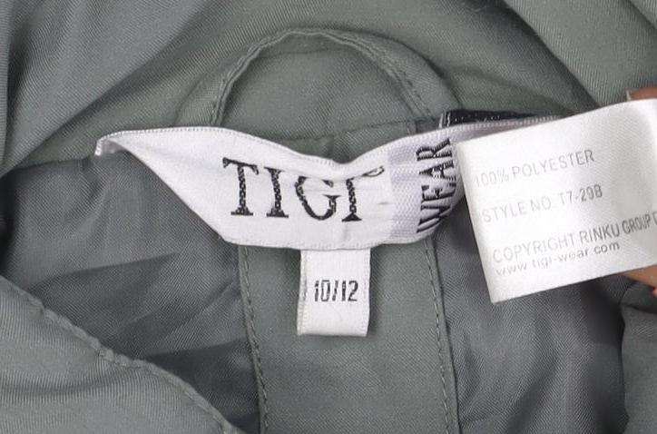 TIGI WEAR Womens Green Quilted Zip Bodywarmer Gilet Size 10/12