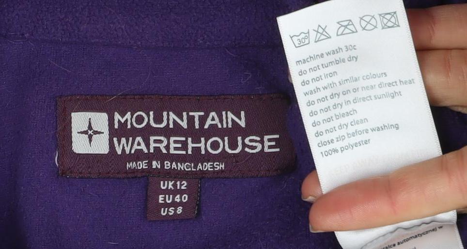 Womens UK Size 12 Mountain Warehouse Purple Pullover Sweatshirt
