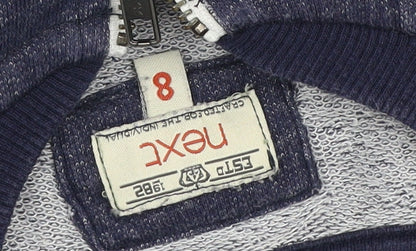 NEXT Womens Navy Blue Full Zip Sweatshirt Size 8